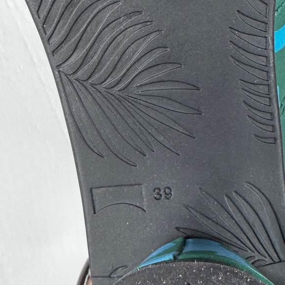 CAMPER Kiara Green and blue printed leather ankle boots - Picture 11 of 12